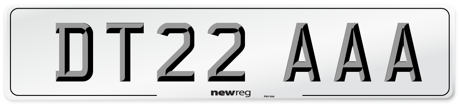 DT22 AAA Number Plate from New Reg